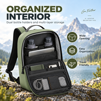 Sac à dos d'extérieur imperméable en TPU pour ordinateur portable avec bretelles rembourrées et organisateur multi-poches pour la randonnée et les trajets quotidiens