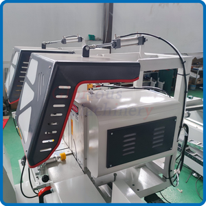 เครื่องตัดกระจกหน้าต่างประตูหน้าต่างอลูมิเนียมอลูมิเนียมสองหัวแนวนอนขนาด450มม. - Product Image 2