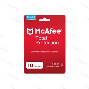 McAfee Total Protection 1 Year 10 Devices Security Software Official Key Website Activation