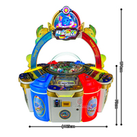 Machine de jeu vidéo à monnayeur pour enfants, 6 joueurs, avec plateau tournant, construction métallique, pour usage intérieur, garantie 1 an, version anglaise