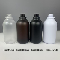 Botol Sampo Plastik Transparan Frosted 300ml 500ml (10oz 16oz) Kosong, Botol Pompa Lotion Bambu, Kemasan Kosmetik - Promo!