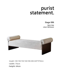 Banc long en bois naturel, banc à dossier pour entrée et rangement de chaussures, et banc de salle à manger pour maison et gîte - Product Image 6