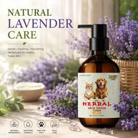 Lotion pour la peau aux herbes personnalisée pour animaux de compagnie, extrait naturel de lavande, soin réparateur de la peau pour chiens et chats, soin professionnel