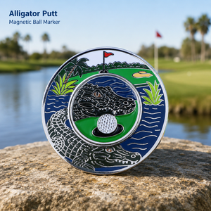 Marcador Magnético Personalizado para Pelotas de Golf, con Forma Creativa de Golf y Marcador Removible de 25 mm para Eventos de Club - Product Image 1