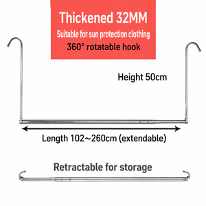 Balcony <strong>Wardrobe</strong> Modern Stainless Steel Clothing Organizer Portable Detachable Rotating Foldable Pants Towels Clothes Quilt - Product Image 2