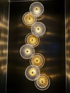 デザイナーアートラグジュアリーLEDウォールランプクリエイティブ装飾グリッドランプヴィラリビングルーム用階段 & ソファ背景壁 - Product Image 5