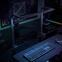 Lampe de bureau LED à spectre complet 24W noire sans scintillement, protection des yeux, CRI 95 élevé, contrôle tactile, intensité réglable, pliable avec minuterie
