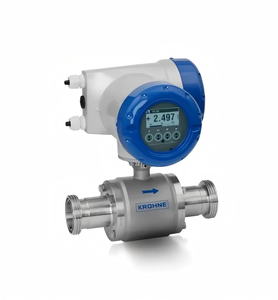 Capteur de débit hygiénique EM mural à distance KROHNE OPTIFLUX6000W DN2.5-DN150 avec revêtement PFA, compatible CIP SIP, compteur magnétique HART Modbus - Product Image 1