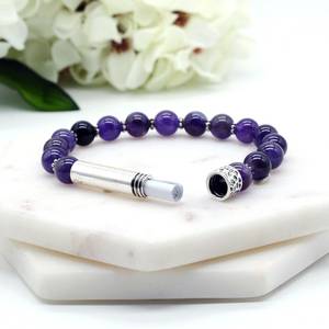 Semi-Precious Stone Beaded <b>Bracelet</b> Secret Message Inside <b>Bracelet</b> Inspirational Jewelry Unique Gift - Product Image 3