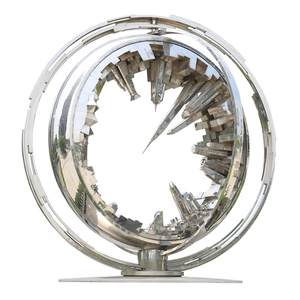 K005 Premium Edelstahl <span class=keywords><strong>Globus</strong></span>-Skulptur Polierte Metall-Erdkugel Kunstobjekt für Moderne Gartendekoration Aus Langlebigem Harz Gefertigt - Product Image 2