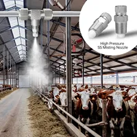 Système de brumisation haute pression 100 bars en acier inoxydable et brumisateur électrique télécommandé pour la ventilation et le refroidissement des bâtiments d'élevage avicole et animalier