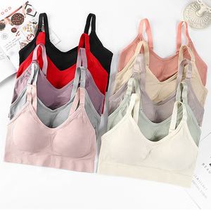 Femmes Casual Workout Wrap Chest Fitness Sleep Yoga Sports <span class=keywords><strong>Brami</strong></span> Clothing Vest Support Crop Tank Top Cami Bra Padded Bralettes - Product Image 2