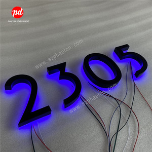 Insegna Professionale con Numero Civico Illuminato a <span class=keywords><strong>LED</strong></span> in Acciaio Inossidabile, Impermeabile, Retroilluminata a <span class=keywords><strong>LED</strong></span> per <span class=keywords><strong>Aziende</strong></span> Pubblicitarie - Product Image 5