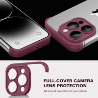 Protecteur de cadre d'objectif de caméra étui pare-chocs souple en TPU antichoc couverture arrière véritable coussin d'angle nu pour iPhone 11 12 13 14 Pro 14 Plus