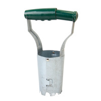Herramienta para trasplantar plántulas, sembradora de acero inoxidable, perforador de agujeros con mango de madera para trasplantar plántulas, plantar bulbos, etc.