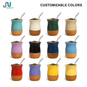 Tasse en céramique Costmaize logo Tasse de <span class=keywords><strong>voyage</strong></span> Yerba Mate Water Base en bois pour l'Argentine - Product Image 3