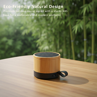 Haut-parleur Bluetooth sans fil portable 3W mono avec boîtier en bambou écologique et batterie remplaçable