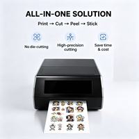 Mesin Cetak dan Potong Berkualitas Tinggi, Pemotong Kontur Otomatis, Printer Pemotong Stiker Foto dengan Sampel Gratis