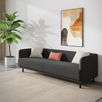 Ensemble de canapés modulaires modernes en tissu avec pieds en métal noir, idéal pour hôtels, écoles, hôpitaux, bureaux et usage commercial – Vente flash