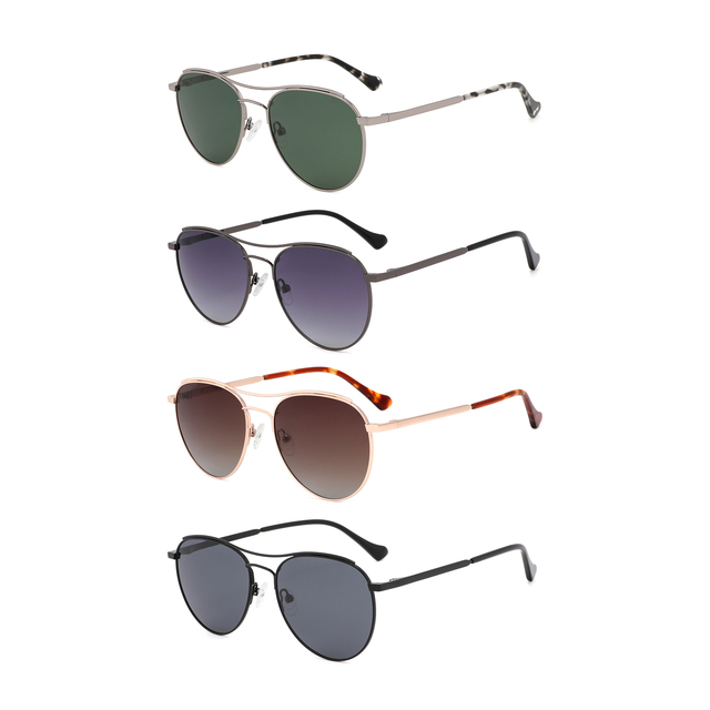 Manufacturer Supply Retro Metal Sunglasses Fashion Metal Frame Unisex Gold Silver Luxury Sunglasses