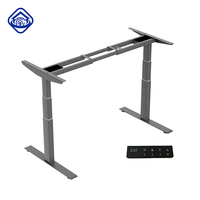 Fournisseur de cadres de bureau à double moteur 3 étapes, hauteur réglable de 650 à 1250 mm, prix compétitif, table de bureau réglable en hauteur