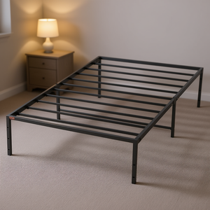 Cadre de lit double en métal Vevor, plateforme de 14 pouces, support en lattes d'acier, aucun sommier tapissier nécessaire, montage facile, sans bruit - Product Image 2