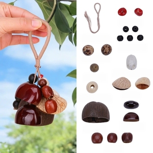 Kit de Manualidades DIY para Decoración Colgante de Campanas de Viento con Cuentas de Semillas de Bodhi y Conchas de Frutas Primitivas al por Mayor - Product Image 6