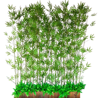 Arbre en bambou vert artificiel en gros – Différentes tailles, direct usine, 3M, pour décoration de clôture extérieure, feuilles de bambou, plante artificielle