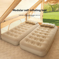 Nouveaux matelas gonflables automatiques modernes 2026 pour camping extérieur, tapis de sol pliables pour tente, matelas de couchage floqués pour la maison