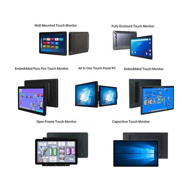 TouchWo 17-24 Inch All-in-One PC Industrial Touchscreen Monitor 1920x1080 Resolution Aluminum Alloy Frame for CNC Industrial