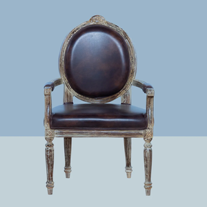 Fauteuil en bois de Sheesham sculpté à la main, classique, rembourré, style antique, pour hôtels et décoration intérieure - Product Image 4