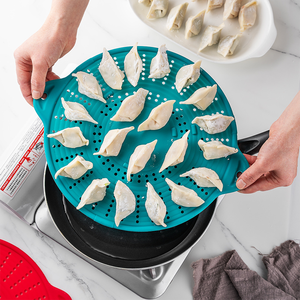 Cuiseur à vapeur durable de qualité alimentaire en silicone pour micro-ondes avec logo personnalisé Boulette de cuisine Dim Sum - Product Image 2