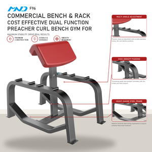 Langlebige Kommerzielle Multifunktions-Preacher-Curl-Bank MND Fitness-Studioausrüstung für Institutionelle Turnhalle Kompakte Größe - Product Image 1