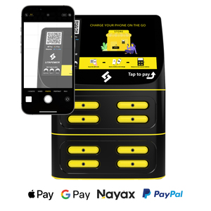 Nhà máy 8 khe cắm màn hình quảng cáo điện thoại di động sạc ngân hàng điện cho thuê trạm với nfc nayax pos hỗ trợ cho cà phê cửa hàng - Product Image 3