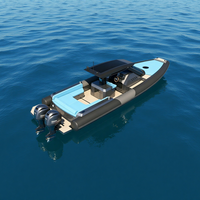 Bateau pneumatique semi-rigide (RIB) Hypalon haute performance de 35 pieds avec coque en aluminium en V profond et cabine intégrée