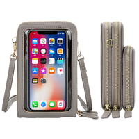Sac à bandoulière multifonctionnel personnalisé à écran tactile, simple et tendance, petit sac à main rose pour téléphone
