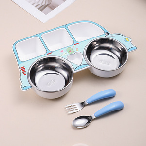 Thép không gỉ chia tấm, 304 không gỉ chia Platter, trẻ em Snack bữa ăn tấm cho bữa ăn trưa, phần kiểm soát, cắm trại, BPA miễn phí - Product Image 6