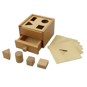 LT039 montessori blokları çoklu şekiller blokları kutusu eğitici ahşap montessori malzemesi oyuncaklar çocuklar için