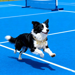 हाइप शैली लक्जरी क्रिस्टल पालतू हार कॉलर कुत्तों के लिए मिश्र धातु बकल कस्टम पत्र के साथ - Product Image 2