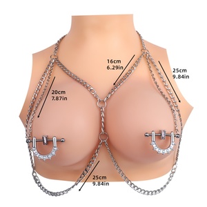 ที่หนีบหัวนมดีไซน์เฉพาะ QKKQ ตัวหนีบโลหะแบบล็อค ของเล่น BDSM ที่หนีบหัวนมแบบไม่เจาะ ปรับขนาดได้ ของเล่นทางเพศ - Product Image 2
