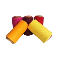 Fil à tricoter en coton recyclé mélangé à du polyester, teint en fil, technique OE, écologique, Ne3-30, pour la couture, le tissage et le tricot