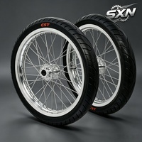 Kit de roues Supermoto 17 pouces pour Sur-Ron Light Bee LBX, aluminium CNC 7075, chrome argenté, pneus route 70/90-17 90/80-17, amélioration