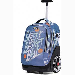 Muestra gratis de alta calidad rodillo suave Camping equipaje con ruedas bolsas de lona carrito deportivo rodante gimnasio bolsa de viaje con ruedas - Product Image 4