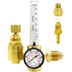 Argon Ar166y Messing Gasdrukregelaar Met Flowmeter