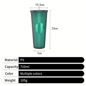 Vasos de Plástico de Colores, Gran Capacidad de 710 ml, Portátiles, con Forma de Diamante, en Varios Colores, para Eventos - Product Image 4