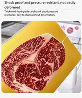Film rétractable de luxe doré pour emballage alimentaire jetable de steaks et saumons, pour la conservation de la fraîcheur des produits surgelés