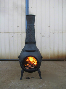 Caminetto in <span class=keywords><strong>Ghisa</strong></span> Massiccia The King Mega con Griglia BBQ in Acciaio Inox, Grande Caminetta a Legna per Giardino Esterno - Product Image 6