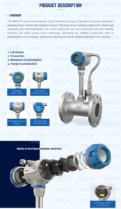Vner Ma80tp 2'' 포화 증기 TP 와류 유량계, 4G, 배터리, JIS 20K - Product Image 6