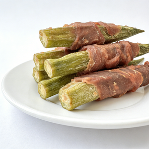 Friandises pour chiens en gros sous marque privée OEM, naturelles, sans céréales, riches en fibres, pour une digestion saine, au poulet et au <span class=keywords><strong>canard</strong></span> enveloppé d'okra - Product Image 3
