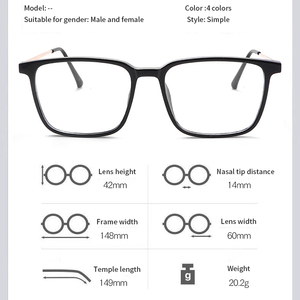 Óculos de Grau Oversize TR90 Quadrados com Lentes Fotocromáticas <span class=keywords><strong>Anti</strong></span> Luz Azul para Mulheres e Homens com Proteção <span class=keywords><strong>UV</strong></span> - Product Image 4